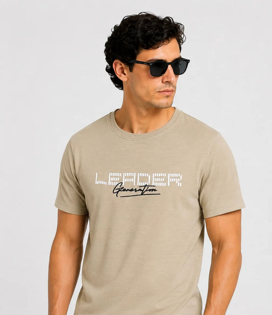 Waffle Textured Beige Tee