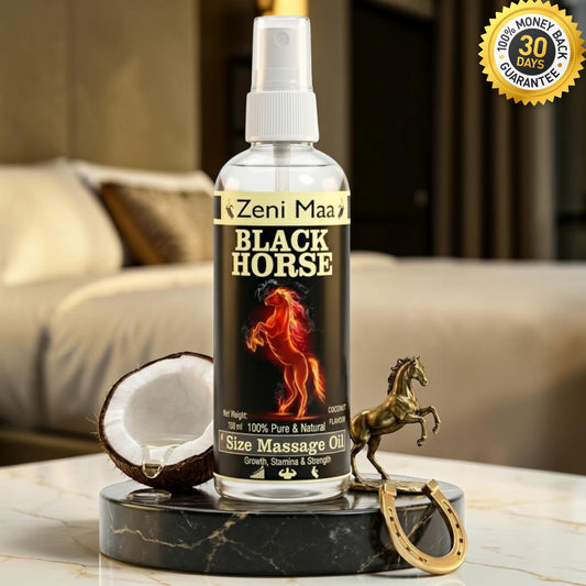 Black Horse Size Massage Oil for Men